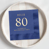 エレガントな80歳の誕生日パーティー 箔ナプキン