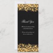 エレガントな80歳の誕生日プログラム ゴールド ありがとう 招待状 (裏面)