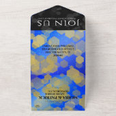 エレガントな9周年ラピスラズリ結婚記念日 オールインワン招待状 (外側)