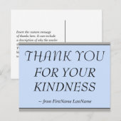 エレガントな「ご親切に感謝しています」ポストカード ポストカード (正面/裏面)