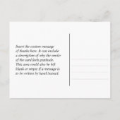 エレガントな「ご親切に感謝しています」ポストカード ポストカード (裏面)