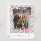 エレガントな クラシックな ラスティックな チェック柄 シーズンカード (正面)