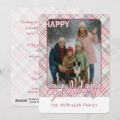 エレガントな クラシックな ラスティックな チェック柄 シーズンカード (正面/裏面)