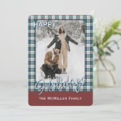 エレガントな クラシックな ラスティックな チェック柄 シーズンカード (スタンド正面)