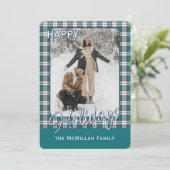 エレガントな クラシックな ラスティックな チェック柄 シーズンカード (スタンド正面)