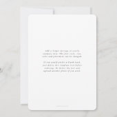 エレガントな「ピース」ホワイト タイポグラフィ スクリプト シーズンカード (裏面)