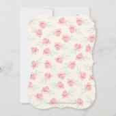 エレガントな ブッシュピンクの水彩とゴールドの洗礼招待状 招待状 (裏面)