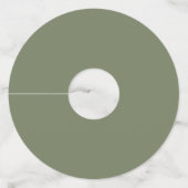 エレガントな ブッシュピンクの花の ブライダルシャワーのお土産 ワイングラスタグ (裏面)