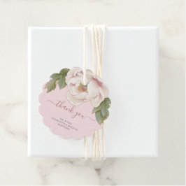 エレガントな ブッシュ ピンク ピオニー 花の感謝 結婚式 記念品 フェイバータグ