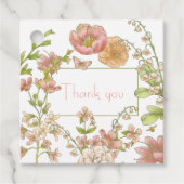 エレガントな ブライダルシャワーのお礼タグ フェイバータグ (正面)