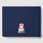 エレガントな ブライダルシャワーの水彩画パーソナライズド ゲストブック (裏面)