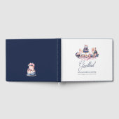 エレガントな ブライダルシャワーの水彩画 パーソナライズされた ゲストブック (全面)