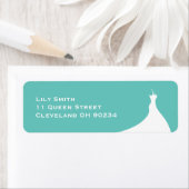 エレガントな ブライダルシャワーターコイズラベル ラベル (インサイチュ)