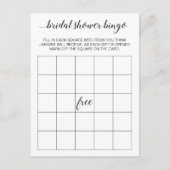 エレガントな ブライダルシャワービンゴカードゲーム ポストカード (正面)