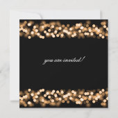 エレガントな ブライダルシャワー ゴールド ハリウッド グラム 招待状 (裏面)