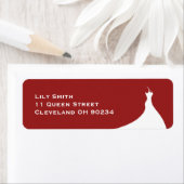 エレガントな ブライダルシャワー 赤ラベル ラベル (インサイチュ)