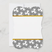 エレガントな ブライダル ホワイト シャワー 招待状 (裏面)