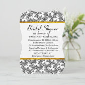 エレガントな ブライダル ホワイト シャワー 招待状 (スタンド正面)