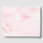 エレガントな ブラッシュ ウォーターカラー フラワーブライダルシャワー ゲストブック (裏面)