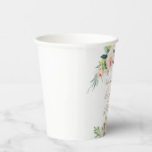 エレガントな ブラッシュ ウォーターカラー フラワーブライダルシャワー 紙コップ (右)
