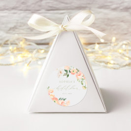 エレガントな ブラッシュ & サジグリーン ブライダルシャワー ラウンドシール