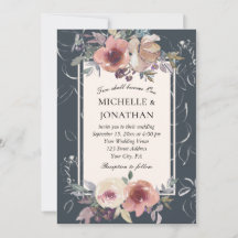 エレガントな ブラッシュ ピンク 秋の花のキリスト教の結婚式