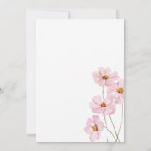 エレガントな ブルッシュピンクの花のデザインが美しいウェディングシャワーの招待状 招待状 (裏面)