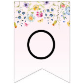 エレガントな ブ ラッシュピンクの ブライダルシャワー バンティングフラッグ (第2の旗)