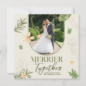 エレガントな メリーマーティン グリーンの葉のテーマ シーズンカード (正面)