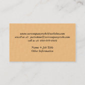 エレガントな、ヴィンテージの友人の花柄及び鳥 名刺 (裏面)