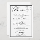 エレガントな「一つになる」クリスチャン結婚式招待状 招待状 (正面/裏面)