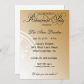 エレガントな、不朽の退職のパーティの招待状 招待状 (正面/裏面)