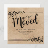 エレガントな 住所変更のお知らせ ご転居のご案内 案内状 (正面/裏面)