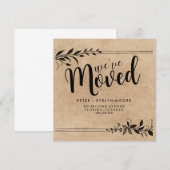 エレガントな 住所変更のお知らせ - 引越しました 案内状 (正面/裏面)