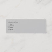 「エレガントな」名刺 スキニー名刺 (裏面)