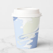 エレガントな 夢のような クラウドナイン ブライダルシャワー 青 紙コップ (裏面)