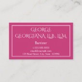 エレガントな、専門のバリスターの名刺 名刺 (正面)