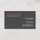 エレガントな、専門の名刺のテンプレート 名刺 (裏面)