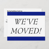 エレガントな"引っ越しました!" アドレス変更の郵便はがき 案内ポストカード (正面/裏面)