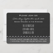 エレガントな"彼の彼"のバチェラーパーティー招待状 招待状 (裏面)