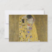 エレガントな「接吻」ウェディングレセプション 招待状 (裏面)