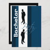 エレガントな“独身最後の夜”のフォーマルパーティー 招待状 (正面/裏面)