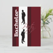 エレガントな“独身最後の夜” フォーマルな男の巣立ち 招待状 (スタンド正面)