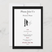 エレガントな“独身最後の夜” フォーマルな男の巣立ち 招待状 (裏面)