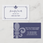 エレガントな(紋章の)フラ・ダ・リの名刺 名刺 (正面/裏面)