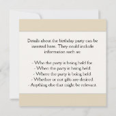 エレガントな、緑、フェイクな金ゴールドの85th誕生日 + 名前 招待状 (裏面)