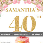 エレガントな 30歳の誕生日 ブルッシュ ゴールド バックドロップ タペストリー