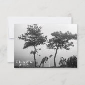 エレガントな Chic ブラック&ホワイトの写真 サンキューカード (裏面)