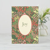 エレガントな JOY ホリデー フラット カード – オーダーメッセージ (スタンド正面)