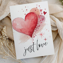 エレガントな「Just Love」ウェディング - ミニマリスト ロマンティック 招待状